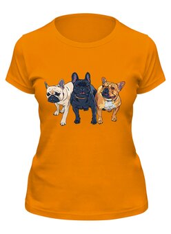 Заказать женскую футболку в Москве. Футболка классическая Собаки от nadegda - готовые дизайны и нанесение принтов.