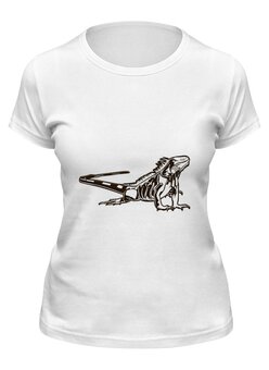 Заказать женскую футболку в Москве. Футболка классическая Игуана от acidhouses - готовые дизайны и нанесение принтов.