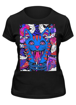 Заказать женскую футболку в Москве. Футболка классическая Cheshire Cat от balden - готовые дизайны и нанесение принтов.