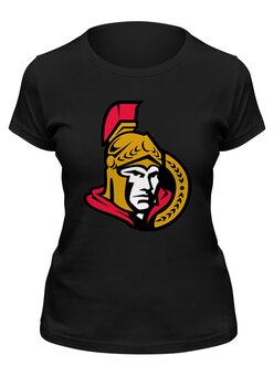 Заказать женскую футболку в Москве. Футболка классическая Ottawa Senators от dobryidesign - готовые дизайны и нанесение принтов.