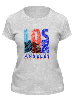 Заказать женскую футболку в Москве. Футболка классическая Лос-Анджелес от balden - готовые дизайны и нанесение принтов.