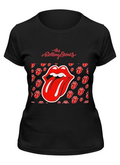 Заказать женскую футболку в Москве. Футболка классическая Rolling Stones от gent777 - готовые дизайны и нанесение принтов.