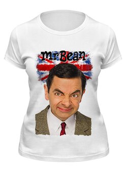 Заказать женскую футболку в Москве. Футболка классическая Mr.Bean от Leichenwagen - готовые дизайны и нанесение принтов.