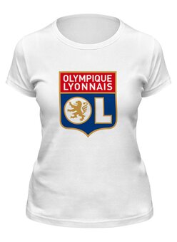Заказать женскую футболку в Москве. Футболка классическая Olympique Lyonnais от THE_NISE  - готовые дизайны и нанесение принтов.