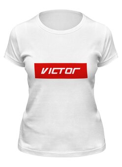 Заказать женскую футболку в Москве. Футболка классическая Victor от THE_NISE  - готовые дизайны и нанесение принтов.