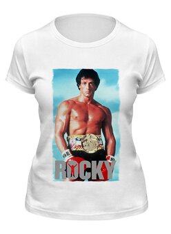 Заказать женскую футболку в Москве. Футболка классическая Rocky Balboa от Leichenwagen - готовые дизайны и нанесение принтов.