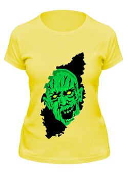 Заказать женскую футболку в Москве. Футболка классическая Zombie  от ПРИНТЫ ПЕЧАТЬ  - готовые дизайны и нанесение принтов.