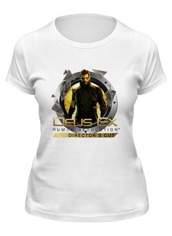 Заказать женскую футболку в Москве. Футболка классическая Deus Ex от THE_NISE  - готовые дизайны и нанесение принтов.