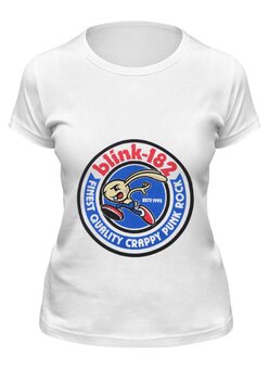 Заказать женскую футболку в Москве. Футболка классическая blink-182  от lozerkids - готовые дизайны и нанесение принтов.