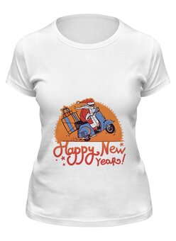 Заказать женскую футболку в Москве. Футболка классическая New year от Joy - готовые дизайны и нанесение принтов.