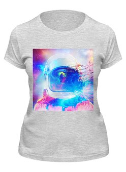 Заказать женскую футболку в Москве. Футболка классическая Космонавт от THE_NISE  - готовые дизайны и нанесение принтов.