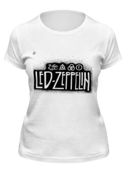 Заказать женскую футболку в Москве. Футболка классическая Led Zeppelin от Fedor - готовые дизайны и нанесение принтов.