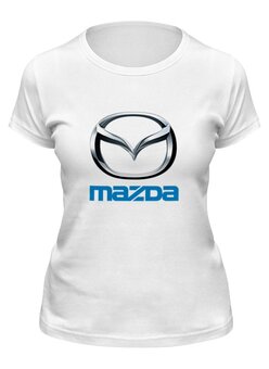 Заказать женскую футболку в Москве. Футболка классическая MAZDA от DESIGNER   - готовые дизайны и нанесение принтов.