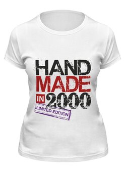 Заказать женскую футболку в Москве. Футболка классическая 2000 год рождения. от Djimas Leonki - готовые дизайны и нанесение принтов.