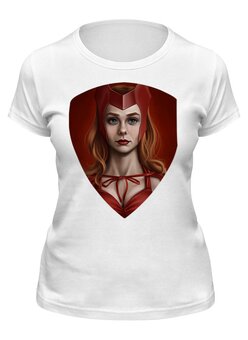 Заказать женскую футболку в Москве. Футболка классическая Алая Ведьма / Scarlet Witch от Jimmy Flash - готовые дизайны и нанесение принтов.