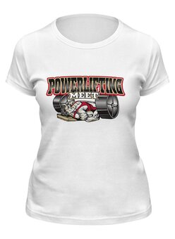 Заказать женскую футболку в Москве. Футболка классическая BodyBuilding от sergey_n - готовые дизайны и нанесение принтов.