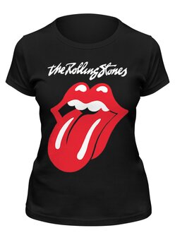 Заказать женскую футболку в Москве. Футболка классическая The Rolling Stones от BeliySlon - готовые дизайны и нанесение принтов.