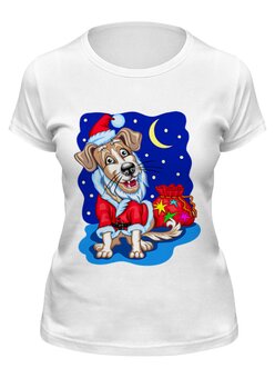 Заказать женскую футболку в Москве. Футболка классическая Собака от Romanova - готовые дизайны и нанесение принтов.