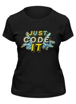 Заказать женскую футболку в Москве. Футболка классическая Code IT от Trish - готовые дизайны и нанесение принтов.