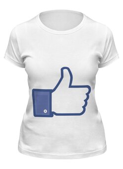 Заказать женскую футболку в Москве. Футболка классическая Палец вверх (Like) от YellowCloverShop - готовые дизайны и нанесение принтов.