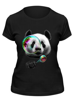 Заказать женскую футболку в Москве. Футболка классическая Панда от Xieros - готовые дизайны и нанесение принтов.