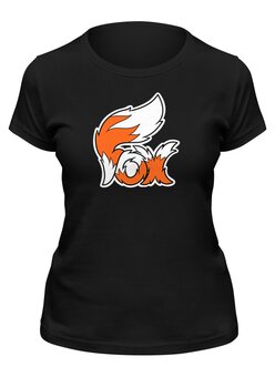 Заказать женскую футболку в Москве. Футболка классическая Fox (Лиса) от ISliM - готовые дизайны и нанесение принтов.