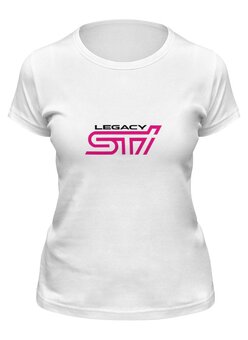 Заказать женскую футболку в Москве. Футболка классическая SUBARU LEGACY STI (Subaru Club 161) от Евгений Лукьянов - готовые дизайны и нанесение принтов.