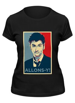 Заказать женскую футболку в Москве. Футболка классическая Allons-y! от printik - готовые дизайны и нанесение принтов.