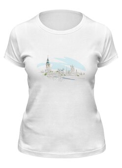 Заказать женскую футболку в Москве. Футболка классическая Лондон от Виктор Гришин - готовые дизайны и нанесение принтов.