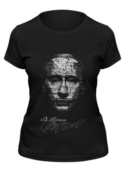 Заказать женскую футболку в Москве. Футболка классическая Путин арт от Savara - готовые дизайны и нанесение принтов.