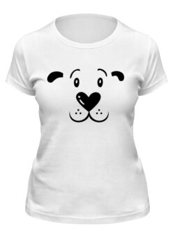 Заказать женскую футболку в Москве. Футболка классическая Собака от nadegda - готовые дизайны и нанесение принтов.