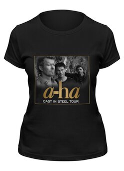 Заказать женскую футболку в Москве. Футболка классическая a-ha / Cast In Steel Tour от OEX design - готовые дизайны и нанесение принтов.