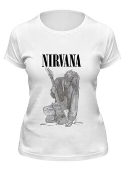 Заказать женскую футболку в Москве. Футболка классическая Kurt Cobain  от rancid - готовые дизайны и нанесение принтов.
