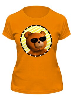Заказать женскую футболку в Москве. Футболка классическая Мишка аватар от T-shirt print  - готовые дизайны и нанесение принтов.