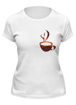Заказать женскую футболку в Москве. Футболка классическая Кофе(Coffee) от icase - готовые дизайны и нанесение принтов.