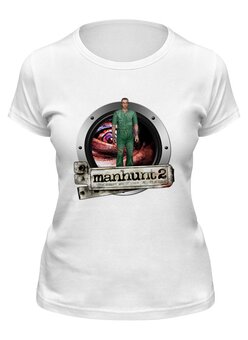 Заказать женскую футболку в Москве. Футболка классическая Manhunt от THE_NISE  - готовые дизайны и нанесение принтов.