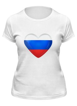 Заказать женскую футболку в Москве. Футболка классическая сердце от THE_NISE  - готовые дизайны и нанесение принтов.
