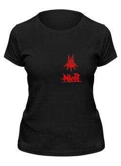 Заказать женскую футболку в Москве. Футболка классическая Игра NieR  от THE_NISE  - готовые дизайны и нанесение принтов.
