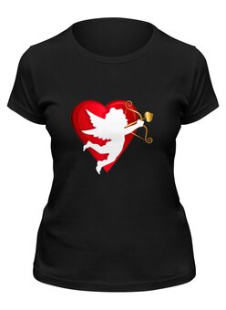 Заказать женскую футболку в Москве. Футболка классическая День Валентина от THE_NISE  - готовые дизайны и нанесение принтов.