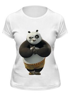 Заказать женскую футболку в Москве. Футболка классическая Kung Fu Panda от Kung Fu  - готовые дизайны и нанесение принтов.