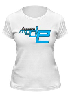 Заказать женскую футболку в Москве. Футболка классическая Depeche Mode - Logo от Black Pimpf - готовые дизайны и нанесение принтов.