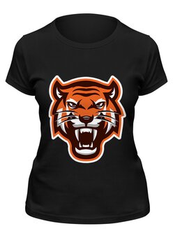 Заказать женскую футболку в Москве. Футболка классическая Tiger от Polilog - готовые дизайны и нанесение принтов.