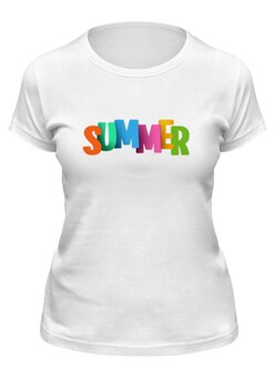 Заказать женскую футболку в Москве. Футболка классическая Summer от THE_NISE  - готовые дизайны и нанесение принтов.