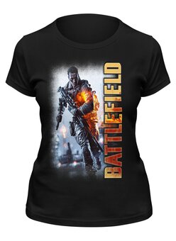 Заказать женскую футболку в Москве. Футболка классическая Battlefield от geekbox - готовые дизайны и нанесение принтов.