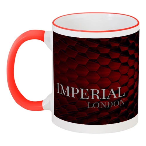 Заказать кружку в Москве. Кружка с цветной ручкой и ободком Коллекция imperial. от inna144144@mail.ru - готовые дизайны и нанесение принтов.