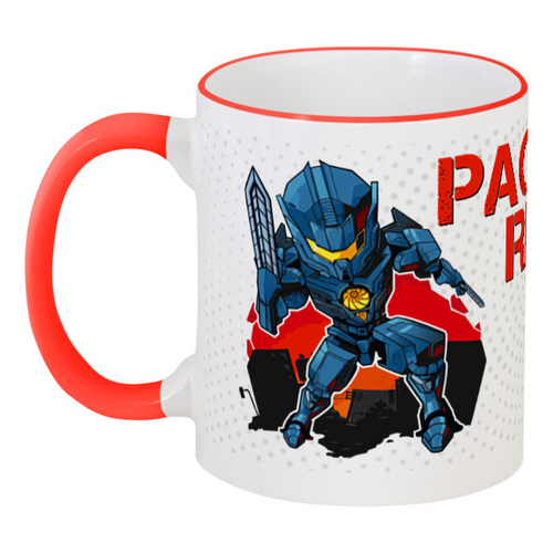 Заказать кружку в Москве. Кружка с цветной ручкой и ободком ✪Pacific Rim✪ от balden - готовые дизайны и нанесение принтов.