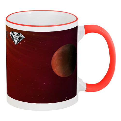 Заказать кружку в Москве. Кружка с цветной ручкой и ободком Global Space Mаgic Mars (коллекция №1) от Global Space Magic  - готовые дизайны и нанесение принтов.