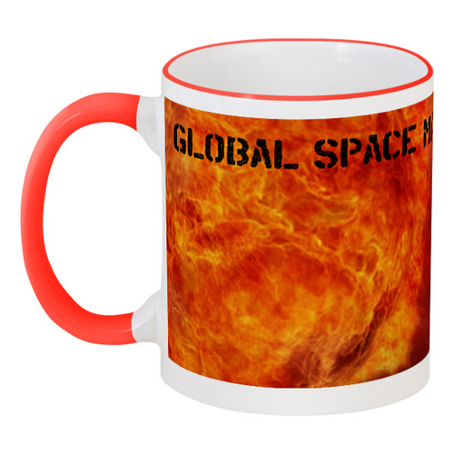 Заказать кружку в Москве. Кружка с цветной ручкой и ободком Global Space Mаgic Mars (коллекция №1) от Global Space Magic  - готовые дизайны и нанесение принтов.
