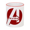 Заказать кружку в Москве. Кружка с цветной ручкой и ободком Age of Ultron mug от DubGreen - готовые дизайны и нанесение принтов.