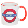 Заказать кружку в Москве. Кружка с цветной ручкой и ободком ☮The London Underground☮ от balden - готовые дизайны и нанесение принтов.